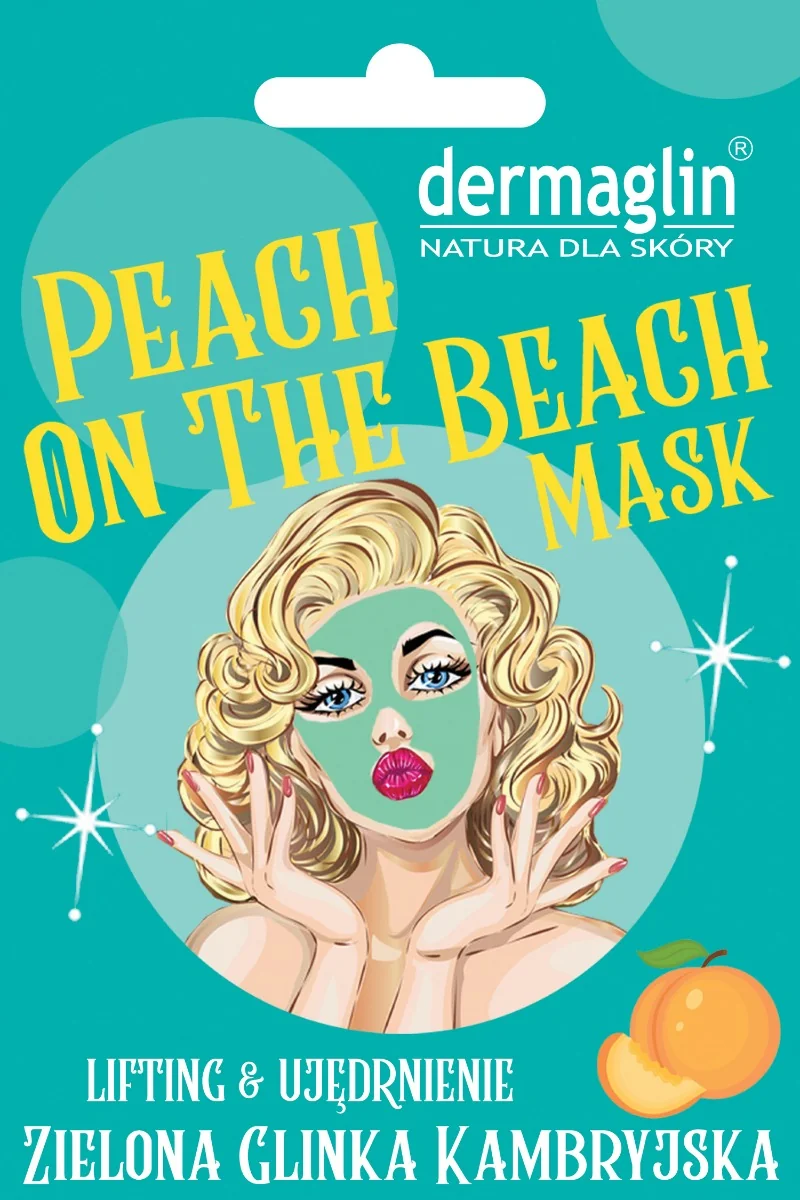 Dermaglin Peach On The Beach, liftingująca maseczka do twarzy, 20 g